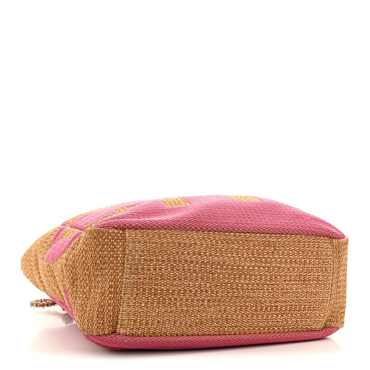 Chanel Mixed Fibers Large Shopping Bag Pink Beige 4 of 14