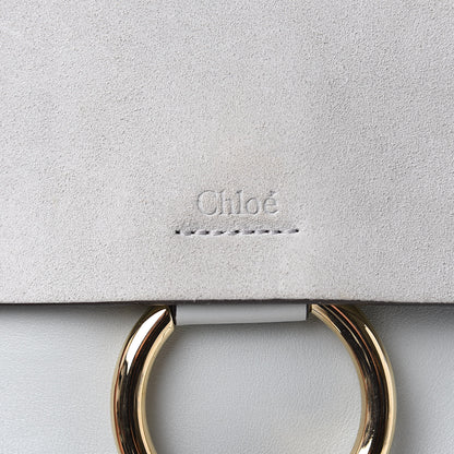 Chloe Suede Calfskin Small Faye Shoulder Bag Washed Blue 10 of 10