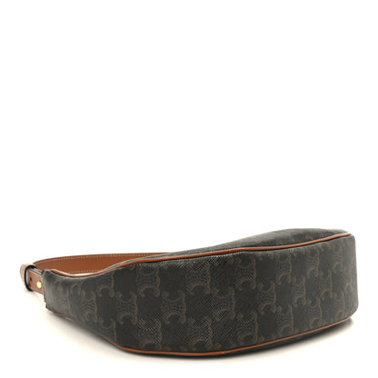 Celine Triomphe Canvas Calfskin Ava Shoulder Bag Tan 4 of 11