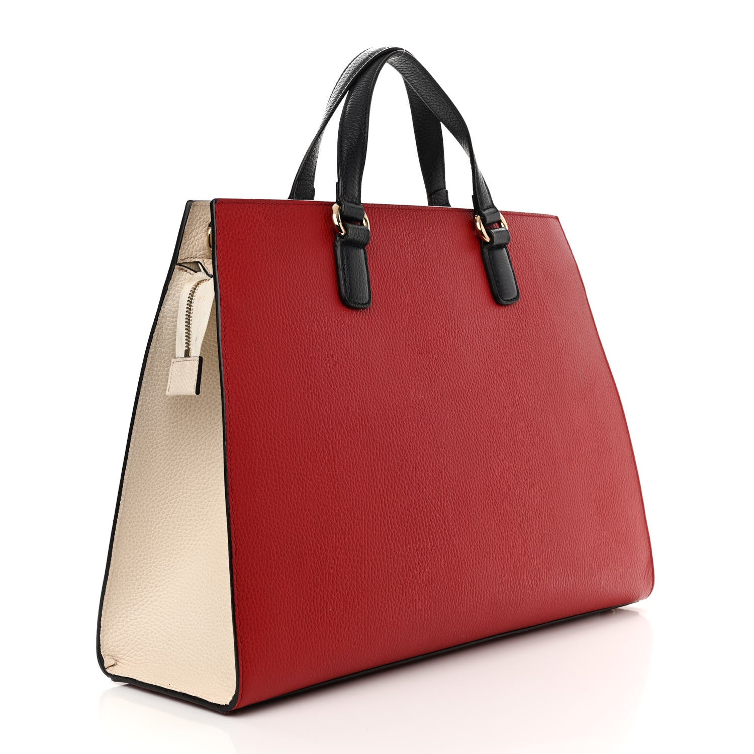 Gucci Dollar Calfskin Large Soho Top Handle Satchel Hibiscus Red Mystic White Blue 3 of 13