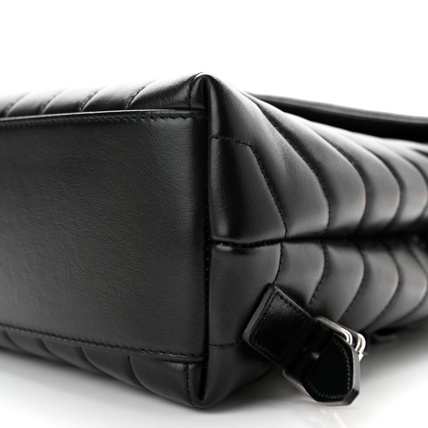 Calfskin Y Quilted Monogram Small Loulou Backpack Black