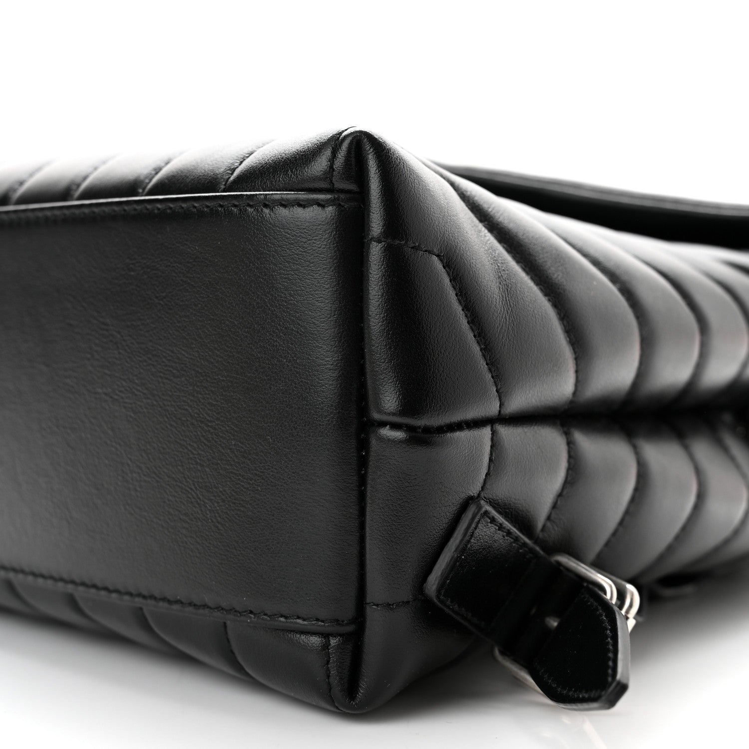 Saint Laurent Calfskin Y Quilted Monogram Small Loulou Backpack Black 10 of 10