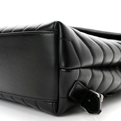 Saint Laurent Calfskin Y Quilted Monogram Small Loulou Backpack Black 10 of 10