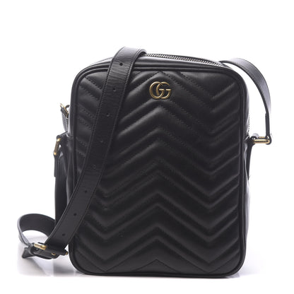 Gucci Calfskin Matelasse GG Marmont Travel Bag Black 1 of 11