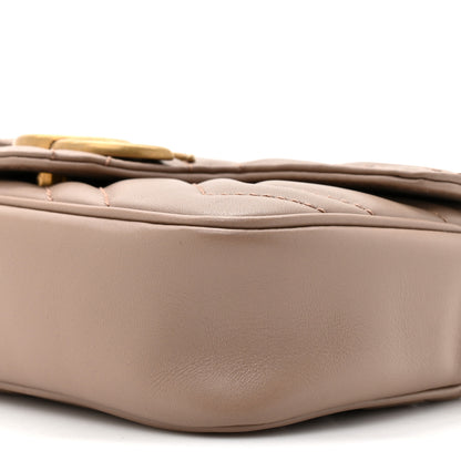 Gucci Calfskin Matelasse Super Mini GG Marmont Shoulder Bag Porcelain Rose 9 of 10