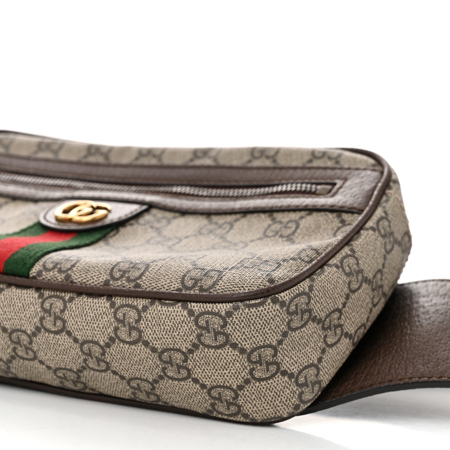 Gucci Soft GG Supreme Monogram Medium Ophidia Belt Bag Dark Brown 10 of 11
