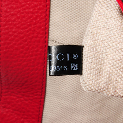 Gucci Pebbled Calfskin Medium Soho Shoulder Bag Red 8 of 9