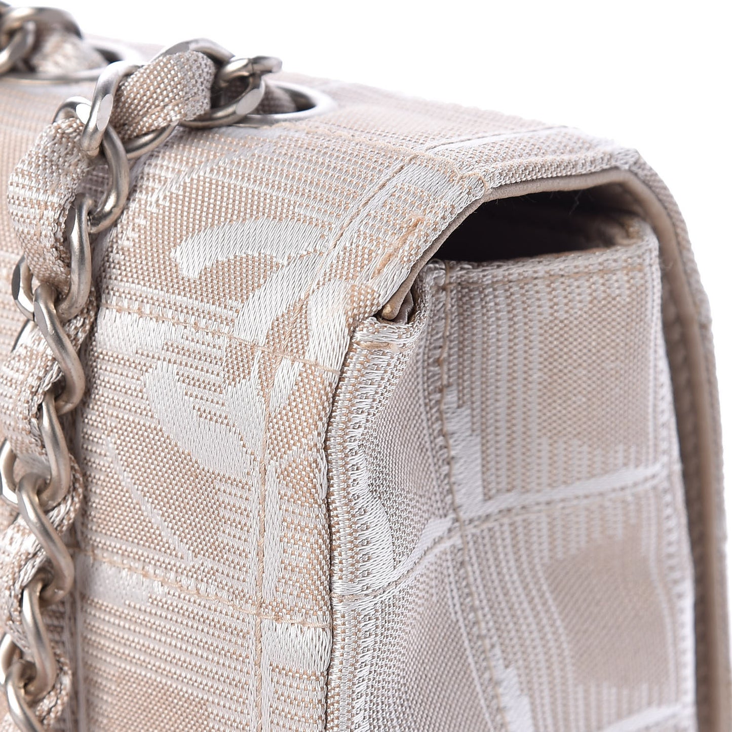 Nylon Medium Travel Flap Light Beige