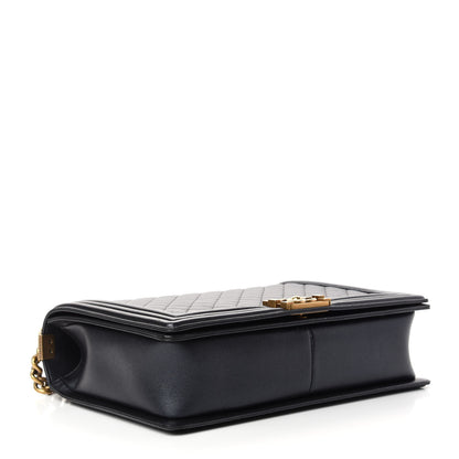 Chanel Iridescent Lambskin Quilted Large Boy Flap Black 4 of 10