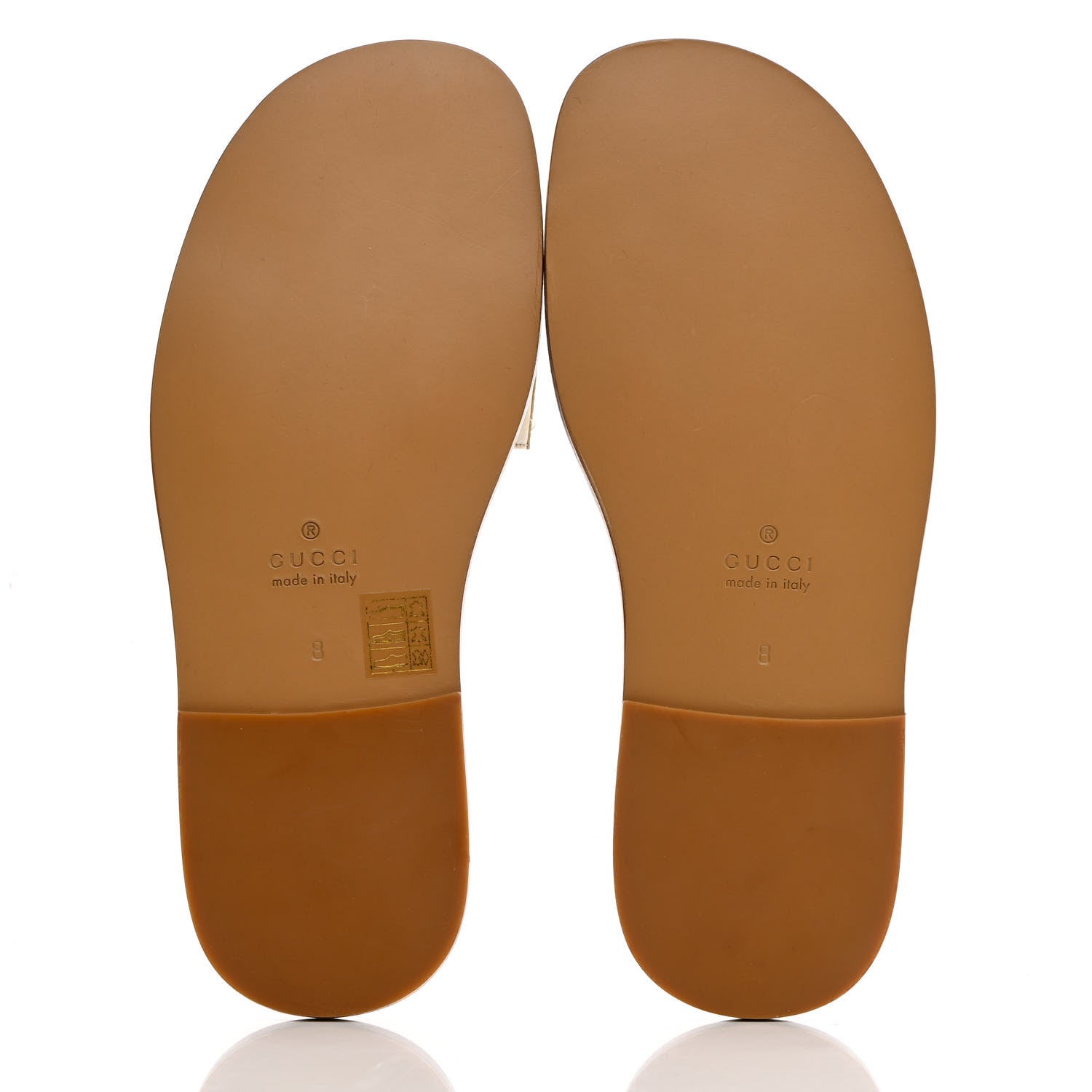 Gucci Goatskin Fringe Mens Horsebit Slide Sandals 8 White 4 of 12