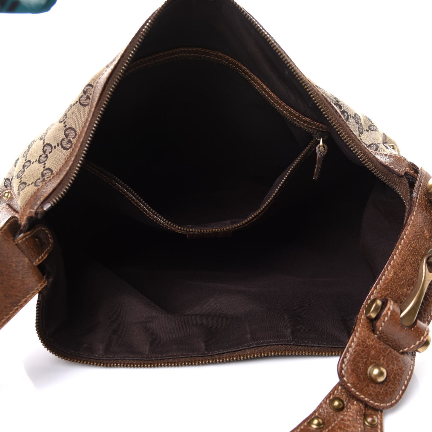 Monogram Pelham Studded Shoulder Bag Brown