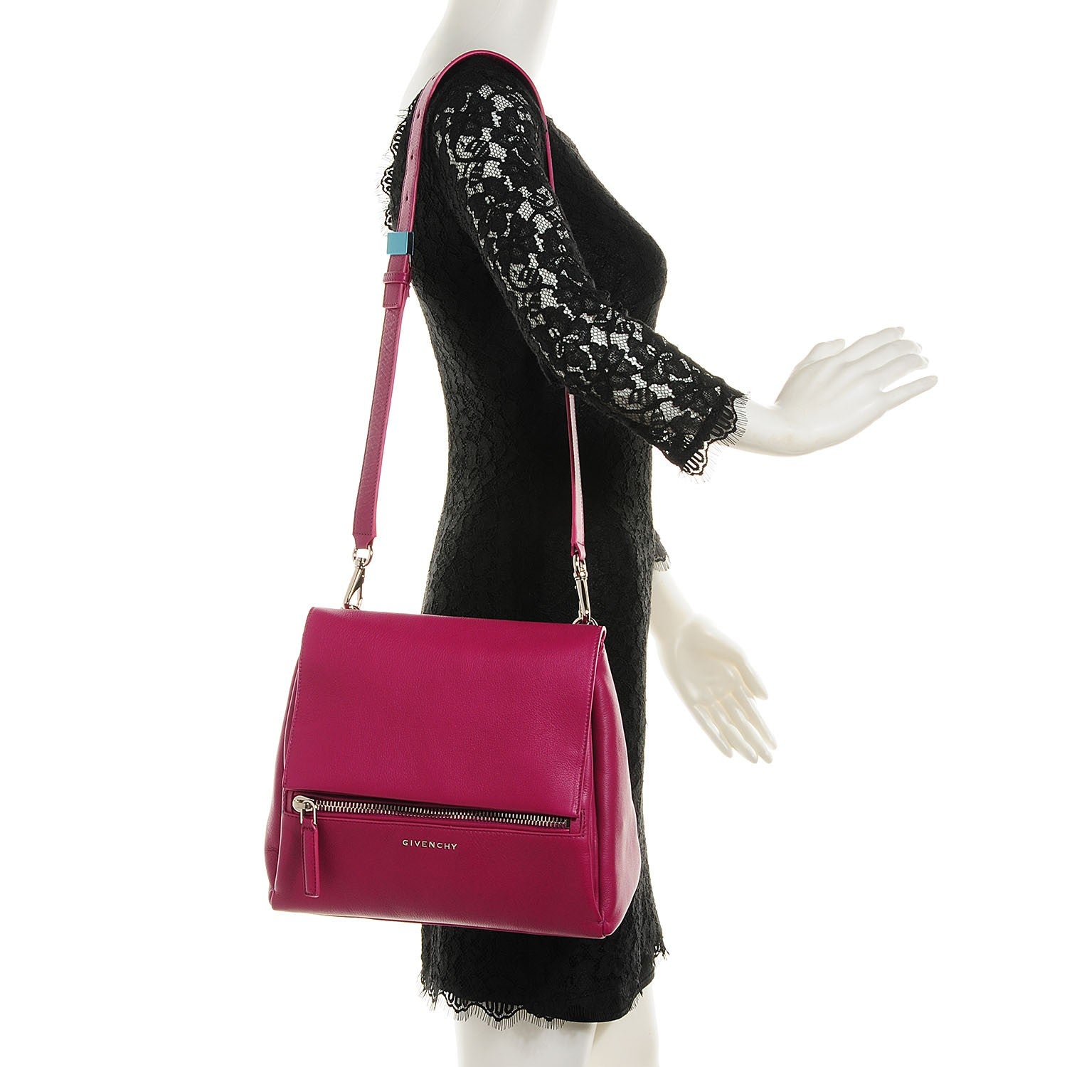 Givenchy Textured Calfskin Small Pandora Pure Flap Bag Orchid Purple 2 of 8