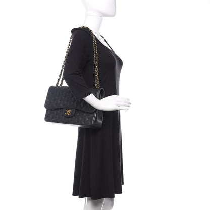 Chanel Caviar Quilted Jumbo Double Flap Black 2 of 10