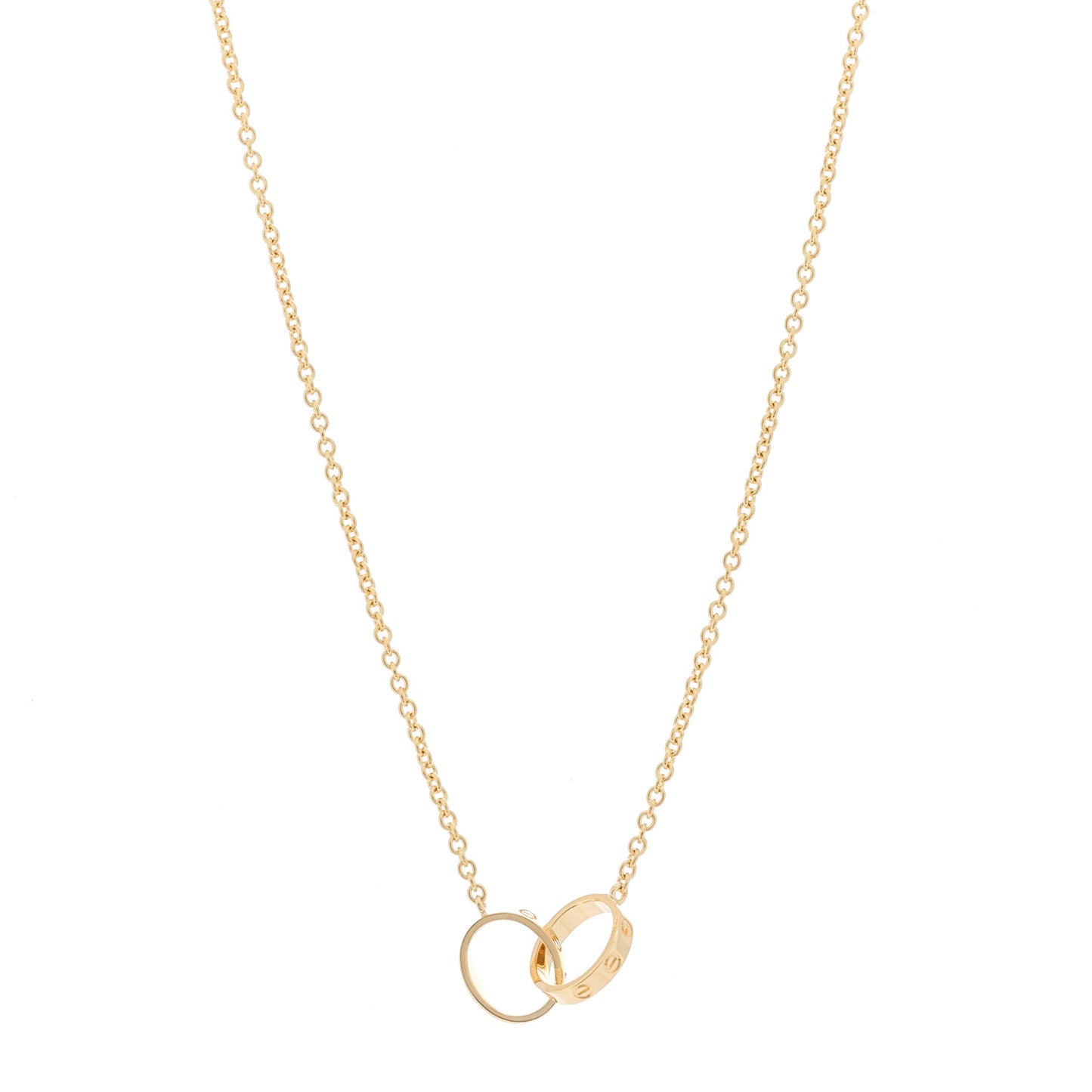 18K Yellow Gold Interlocking LOVE Necklace
