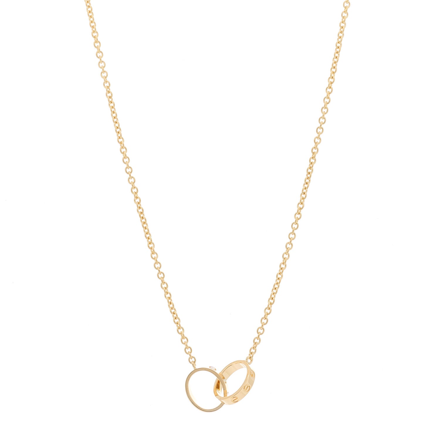 Cartier 18K Yellow Gold Interlocking LOVE Necklace 1 of 5