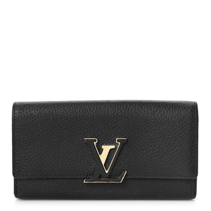 Louis Vuitton Taurillon Capucines Wallet Black 1 of 9
