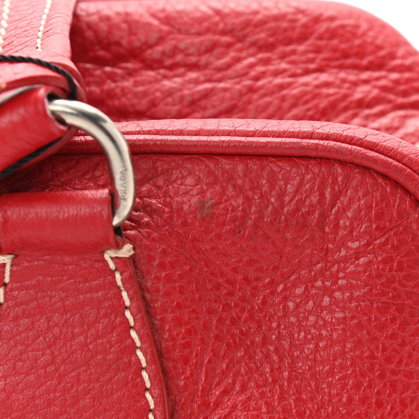 Vitello Daino Tag Satchel Rosso