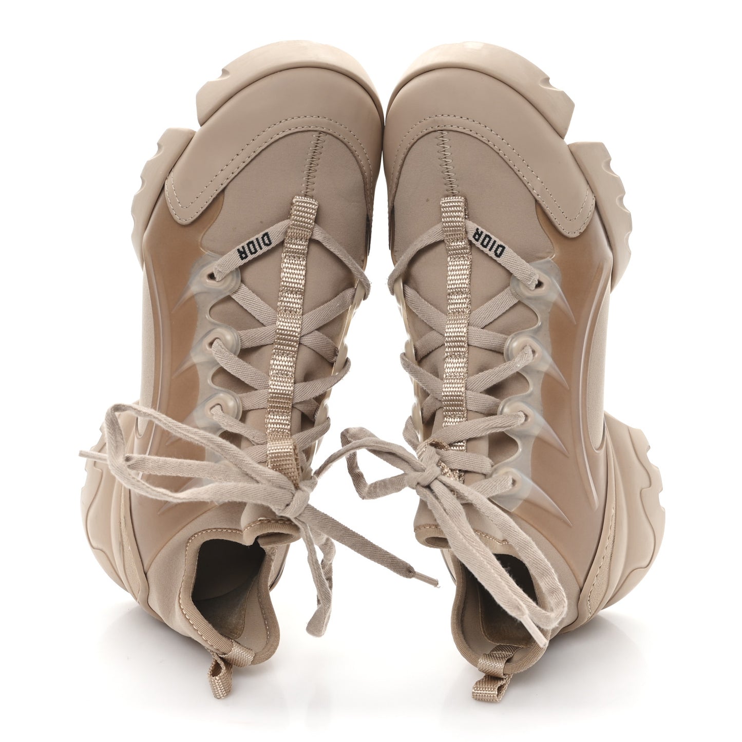 Neoprene Rubber Womens D-Connect Sneakers 37.5 Nude