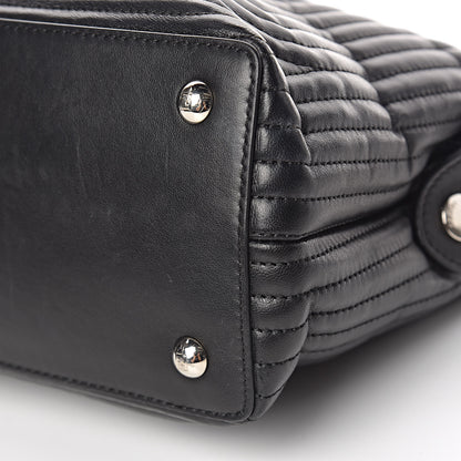 Fendi Shiny Nappa Trapuntata Chain Small DotCom Click Chain Satchel Black 6 of 14