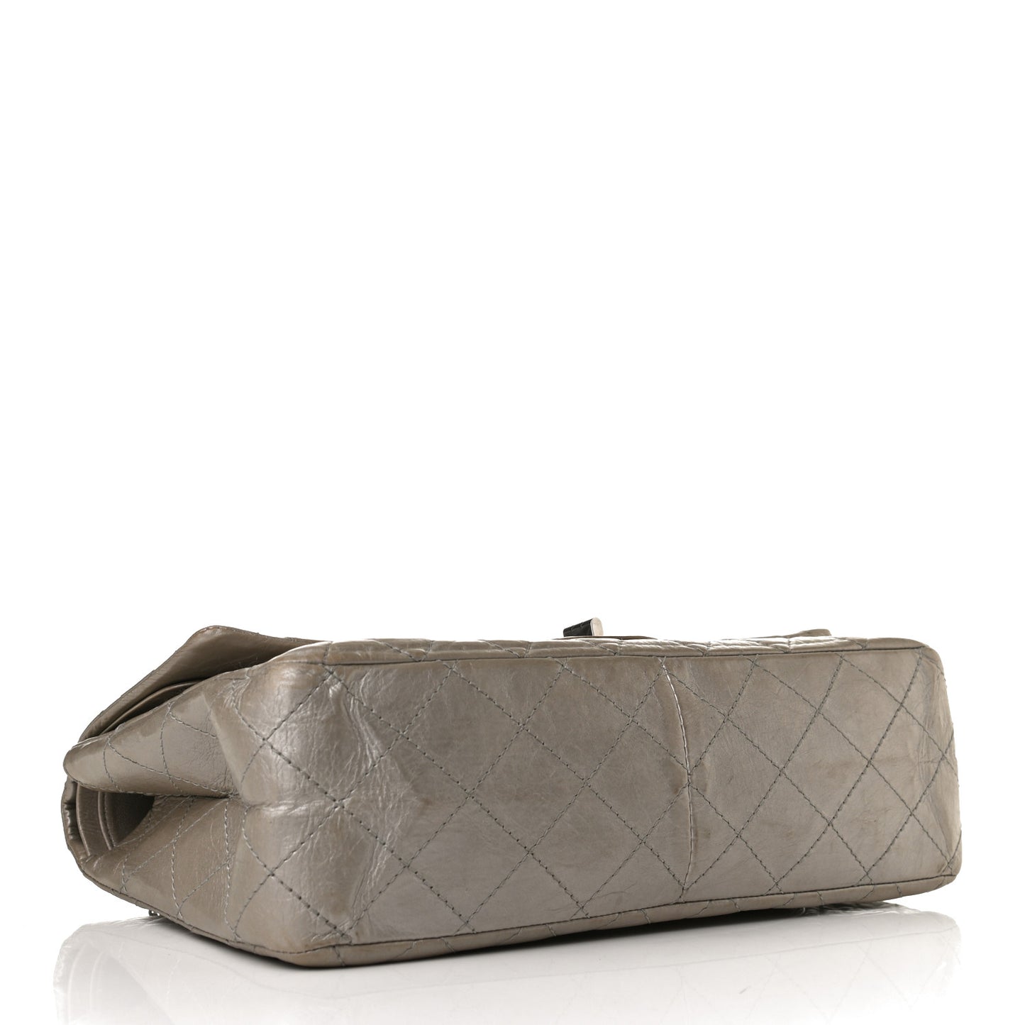 Metallic Aged Calfskin Quilted 2.55 Reissue 227 Flap Grey