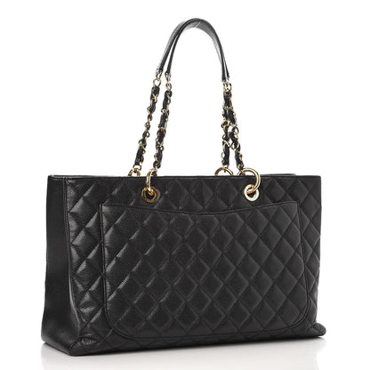 Chanel Caviar Quilted XL Grand Shopping Tote GST Black 4 of 12