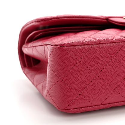 Chanel Caviar Quilted Small Double Flap Dark Pink 9 of 11