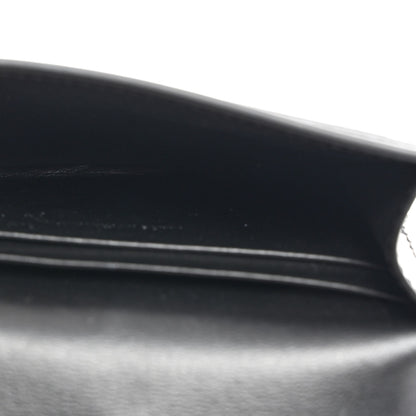Celine Shiny Calfskin Triomphe Flap Card Holder Black 5 of 9