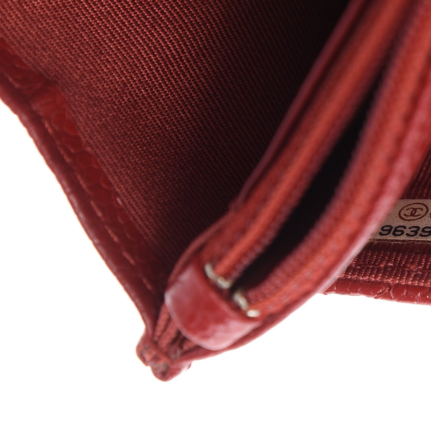 Caviar Quilted Wallet On Chain WOC Red