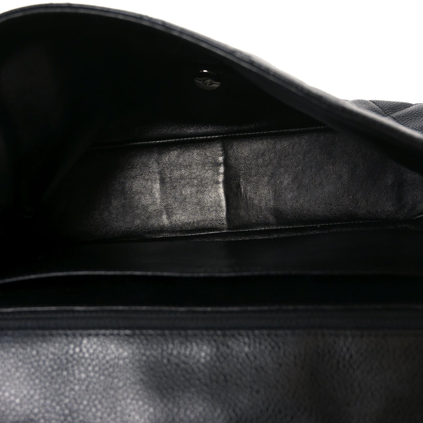 Caviar Quilted Jumbo Single Flap Black