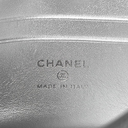 Chanel Metallic Caviar Quilted Coco Handle Clutch With Chain Silver 7 of 11