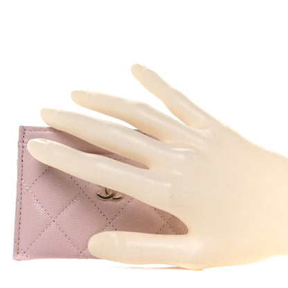 Chanel Caviar Quilted Card Holder Light Pink 2 of 11