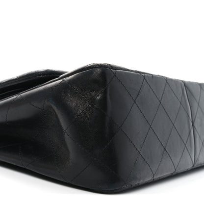 Chanel Lambskin Quilted Jumbo Double Flap So Black 9 of 11