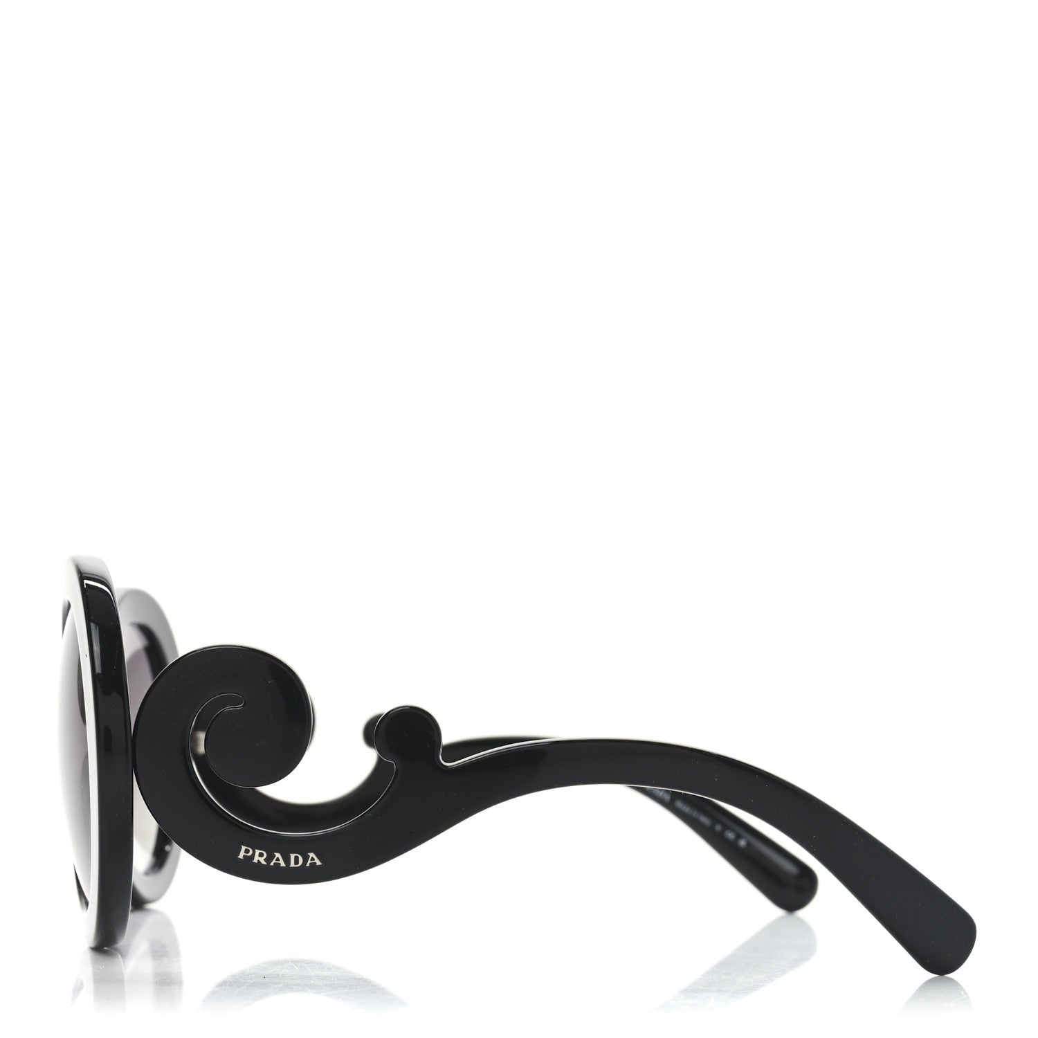 Prada Baroque Sunglasses SPR 27N Black 3 of 7