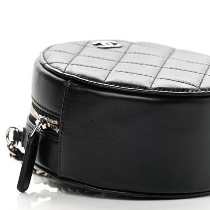 Chanel Lambskin Quilted Round Clutch With Chain Black 9 of 11