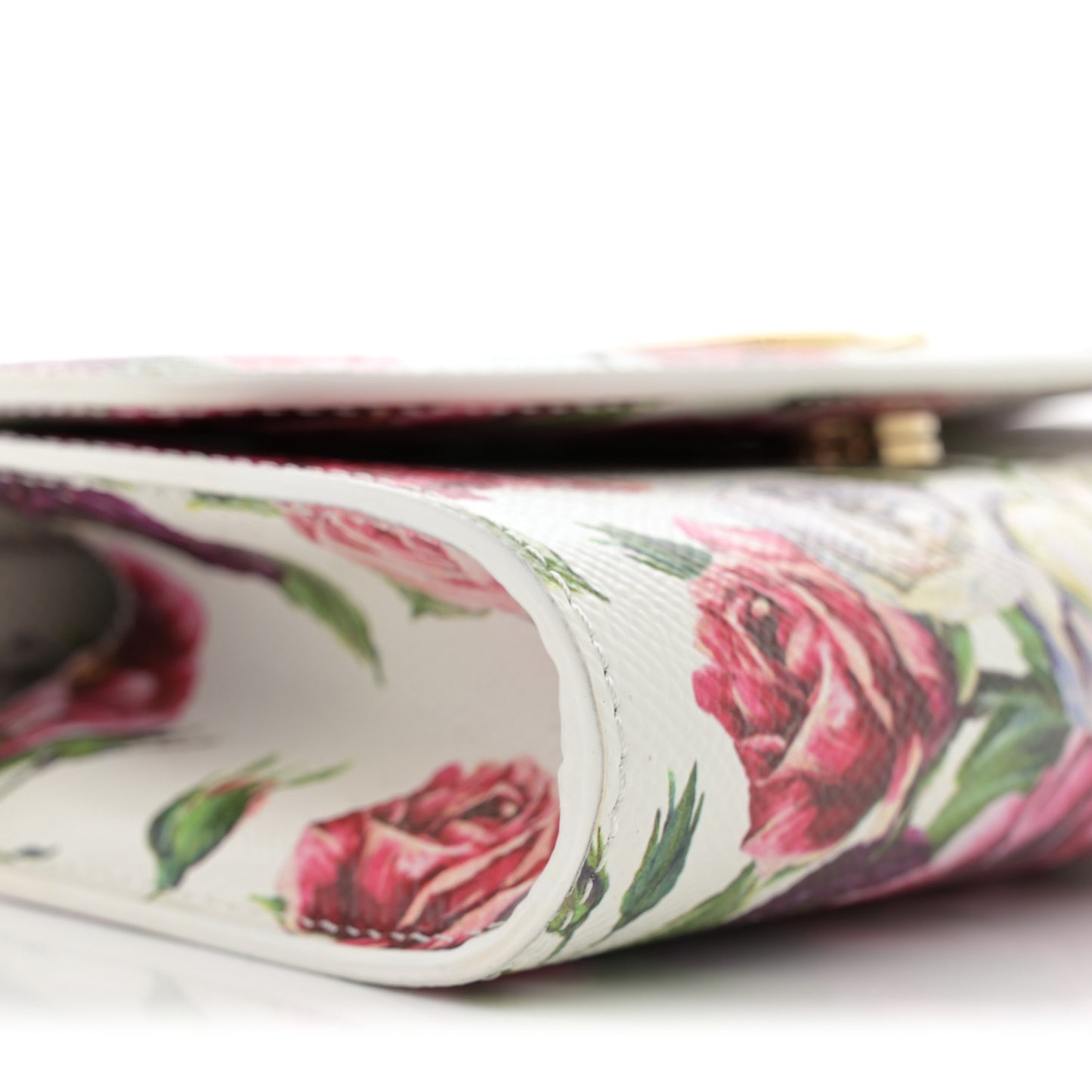 Dauphine Floral Print Shoulder Bag White Pink