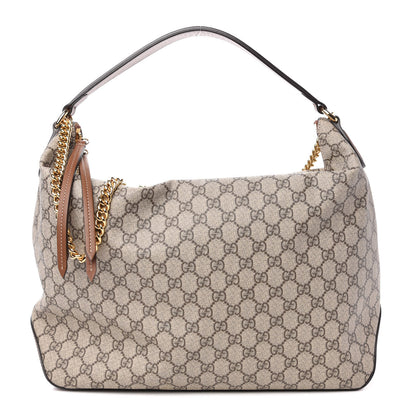 Gucci GG Supreme Monogram Large Linea A Hobo Light Brown 1 of 12