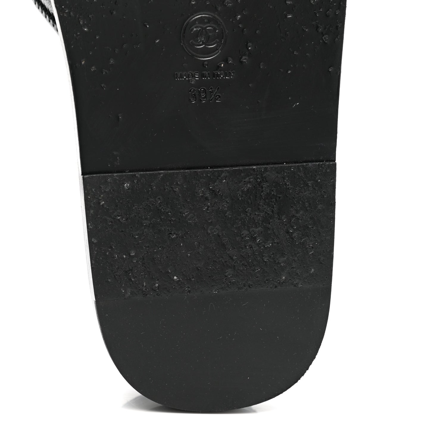 Lambskin Cha-Nel Mule Sandals 39.5 Black Multicolor