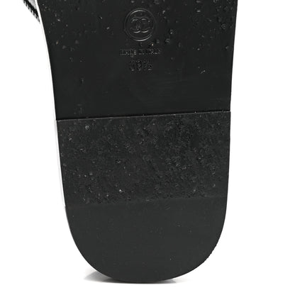 Chanel Lambskin Cha-Nel Mule Sandals 39.5 Black Multicolor 10 of 11