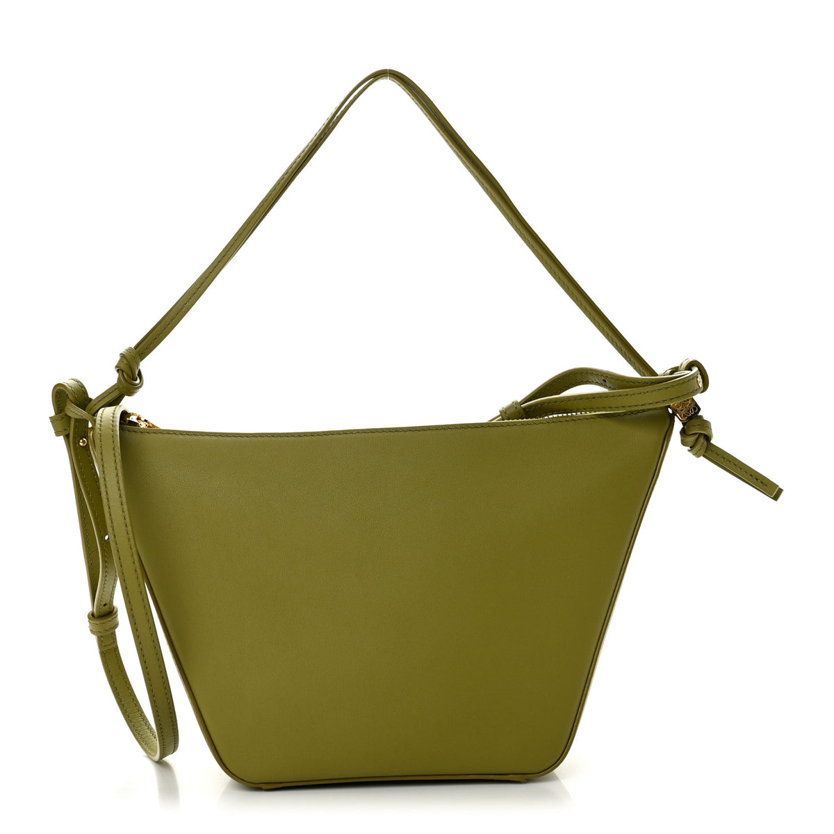 Calfskin Mini Hammock Hobo Light Moss