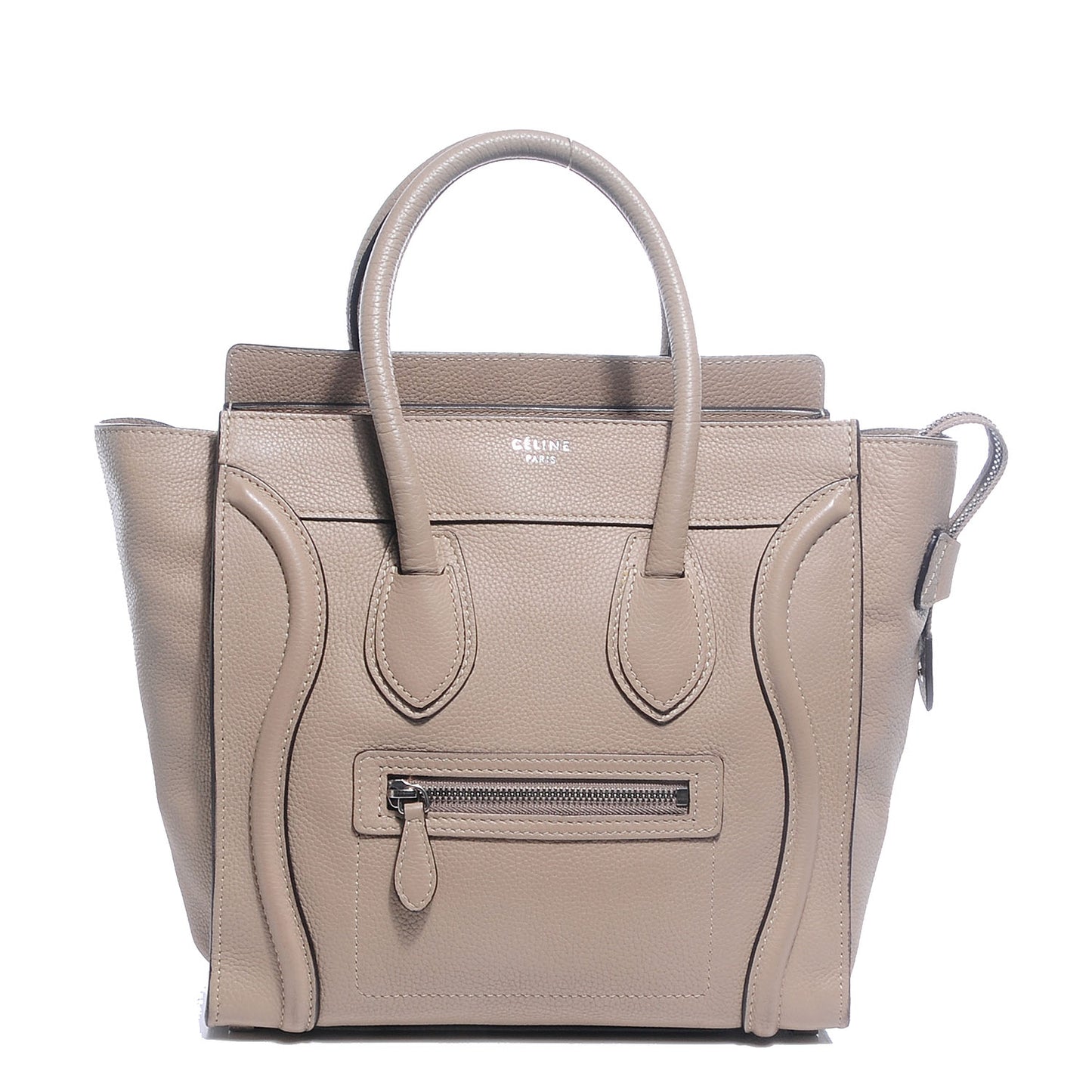 Drummed Calfskin Micro Luggage Dune