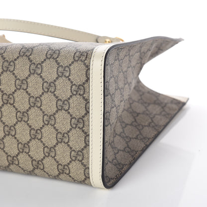 Gucci GG Supreme Monogram Medium Padlock Tote White 9 of 9