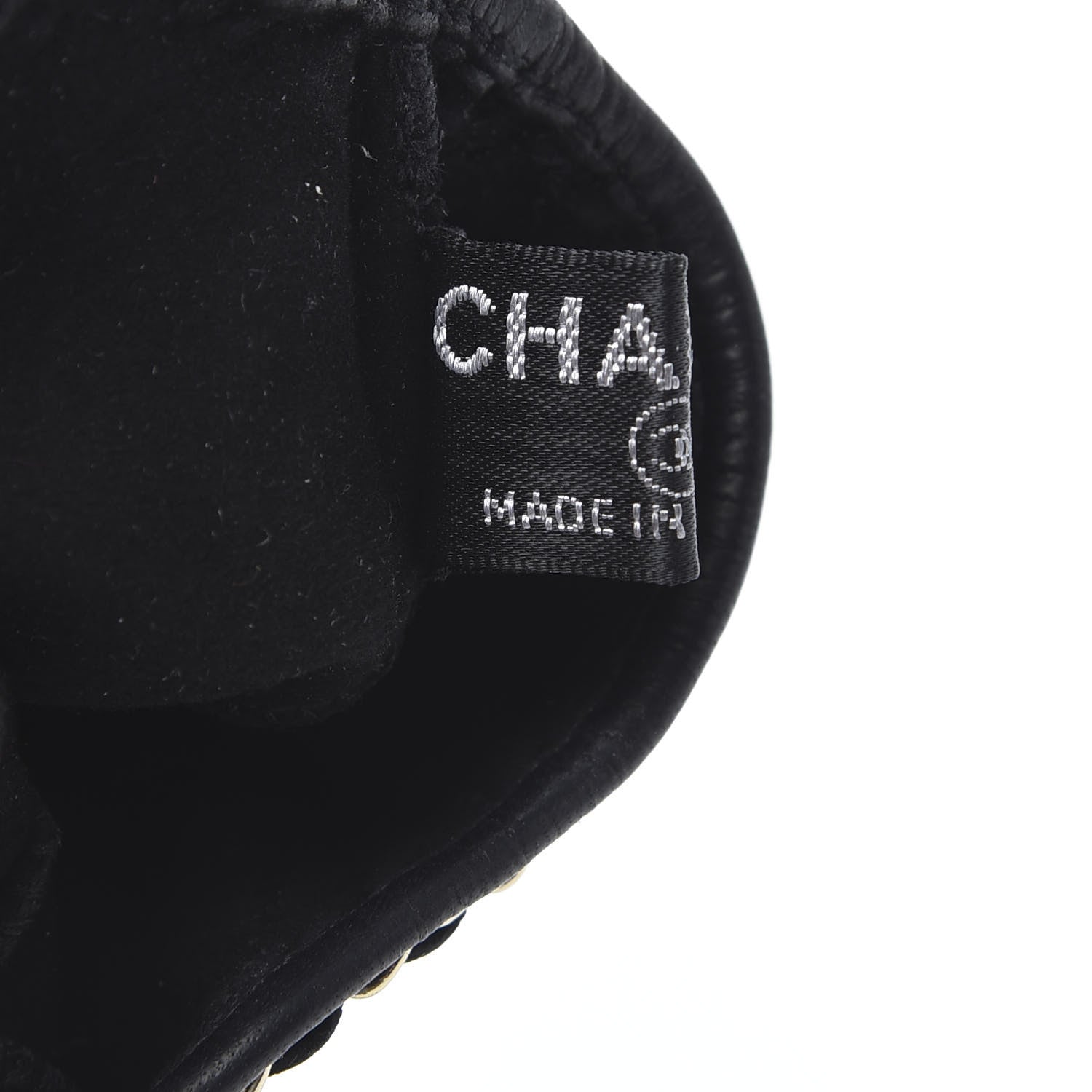 Chanel Lambskin Fingerless Chain CC Gloves 7.5 Black 3 of 6