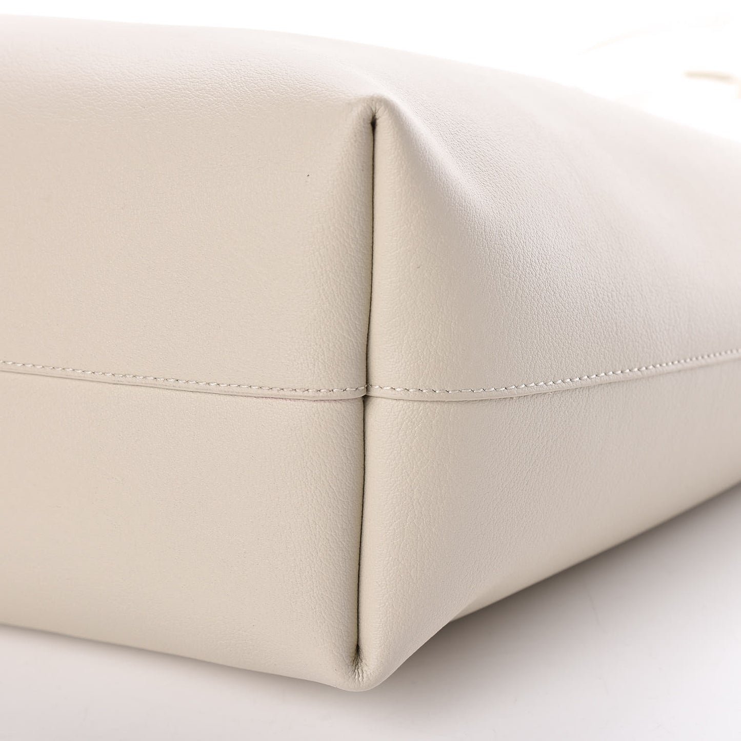 Calfskin Large Shopping Tote Crema Soft