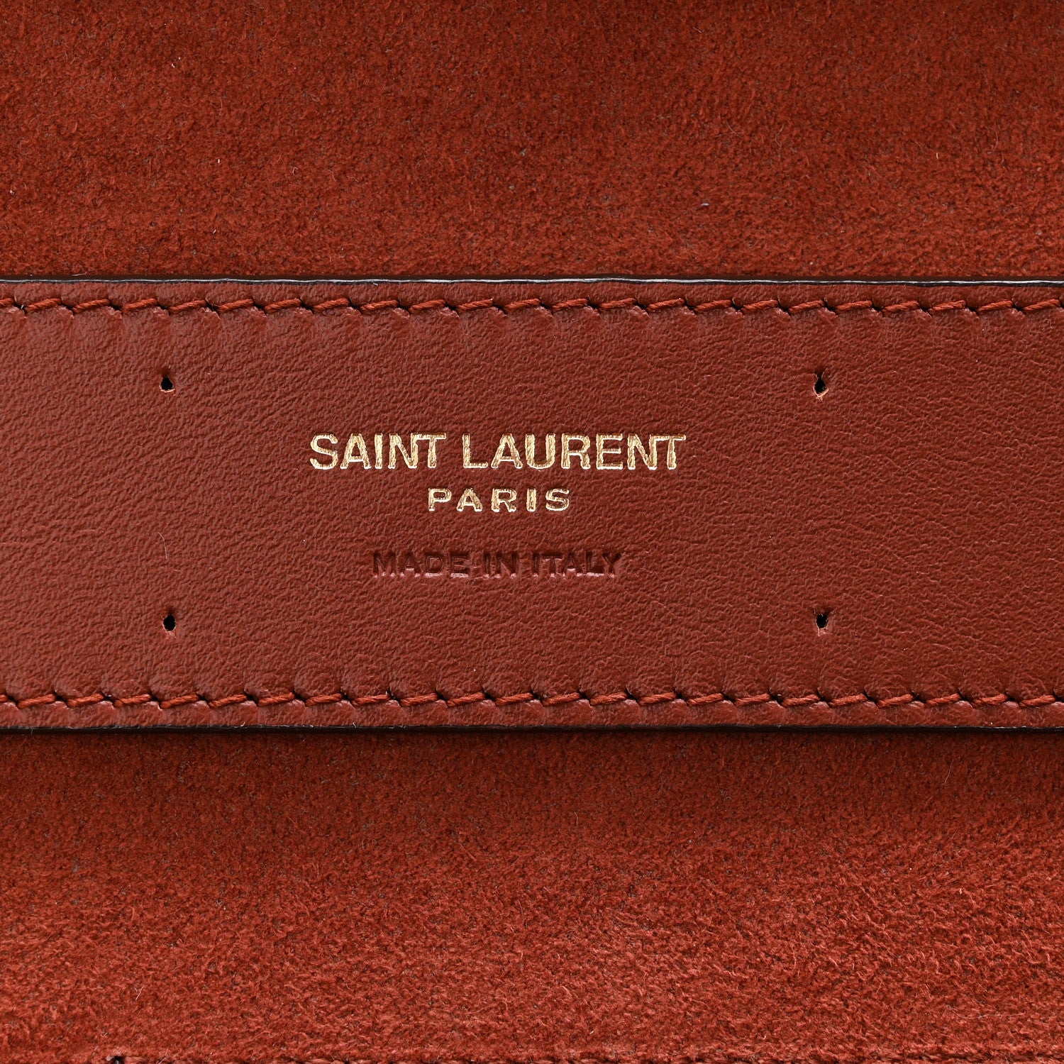 Saint Laurent Canvas Le Monogramme Small Jewelry Case Chestnut 7 of 8