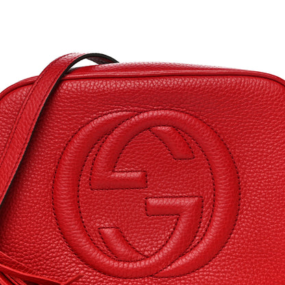 Gucci Pebbled Calfskin Small Soho Disco Bag Tabasco Red 12 of 13