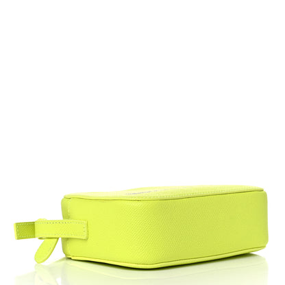 Balenciaga Signature Grained Calfskin Logo XS Ville Camera Bag Acid Green Black 4 of 9