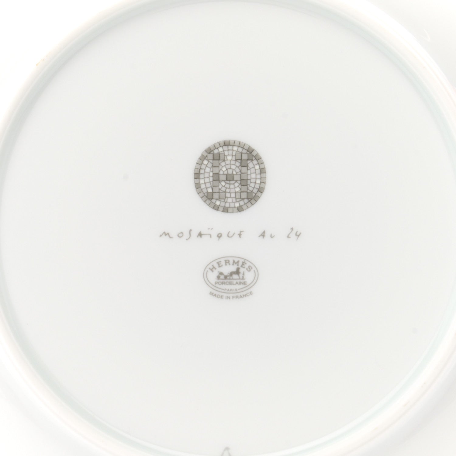 Hermes Porcelain Mosaique Au 24 Cereal Bowl Silver 4 of 5