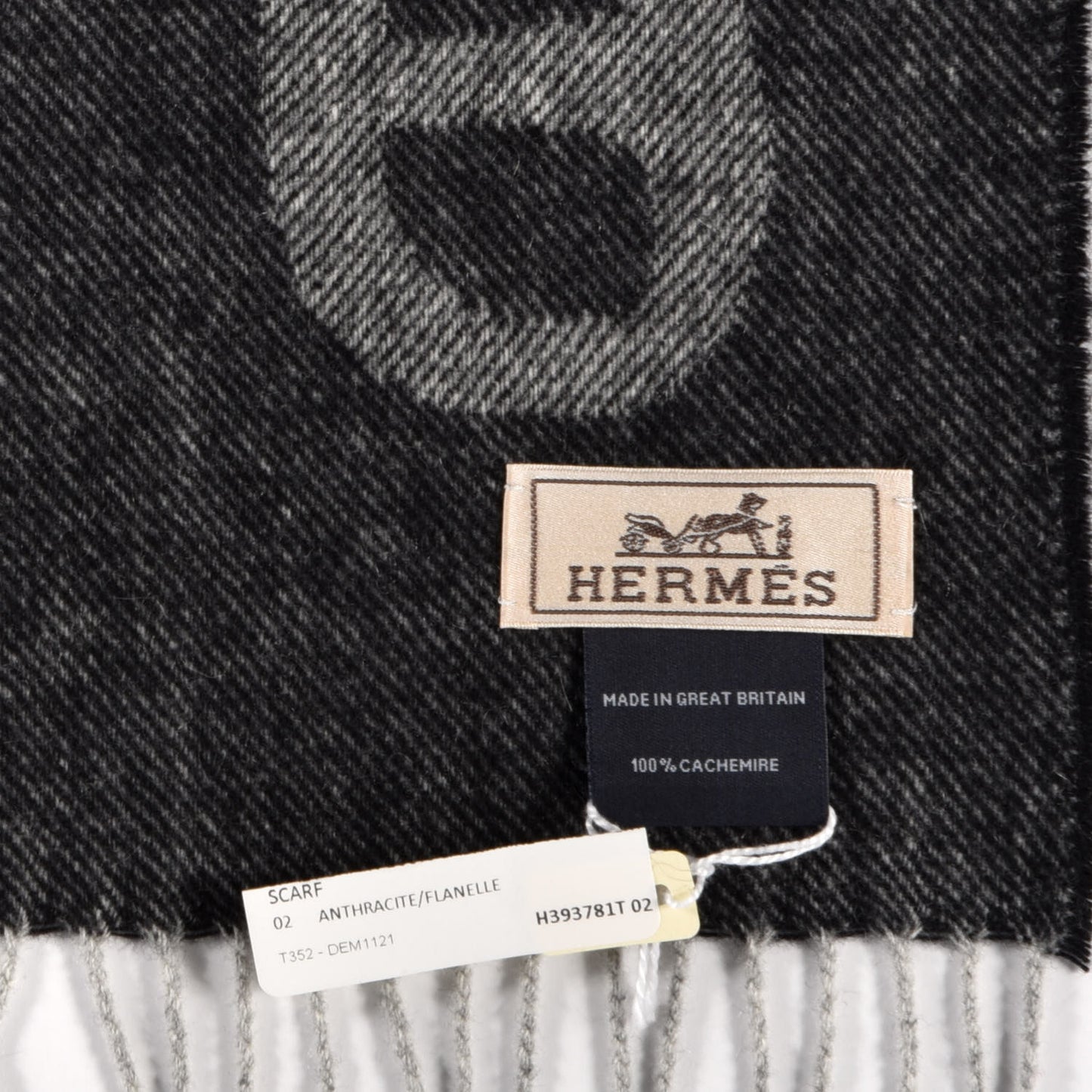 Cashmere Crazy Chain Muffler Anthracite Flanelle