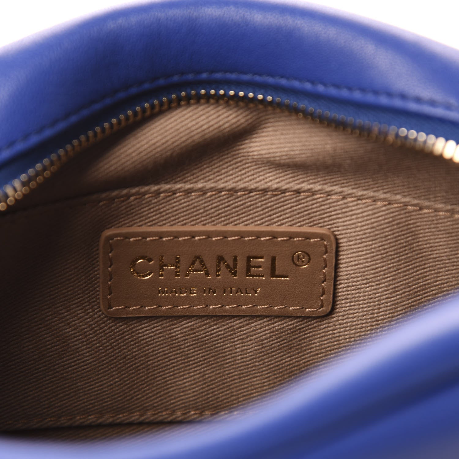 Chanel Goatskin Quilted Small Casual Trip Camera Case Blue 8 of 11