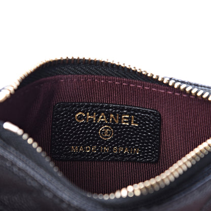 Chanel Caviar Quilted Flap Zip Card Holder Black 5 of 7